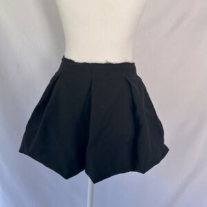 Privee Black Wool Mini Skirt
